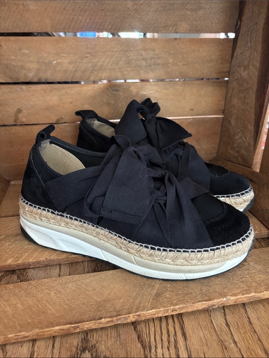 Free People Shoes - Chapmin Free People Black Espadrille Bow Sneakers Size 40 9 9.5